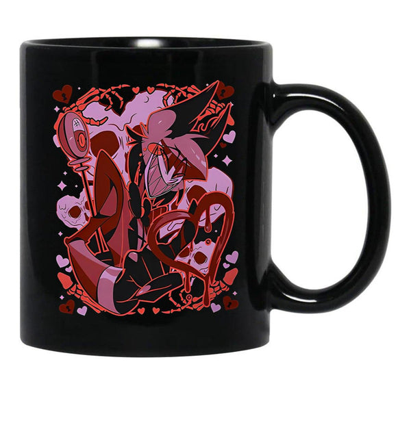 Alastor Valentines Day - Hazbin Hotel Essential Black Coffee Mug, Gift Coffee Mug - Black