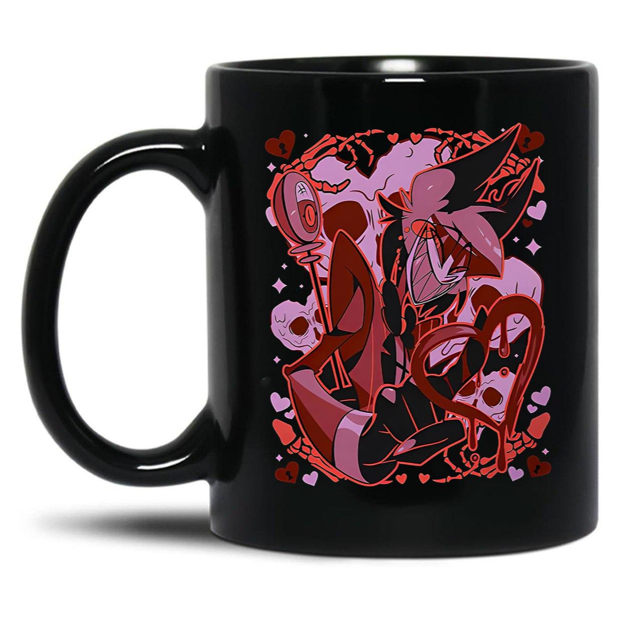Alastor Valentines Day - Hazbin Hotel Essential Black Coffee Mug, Gift Coffee Mug