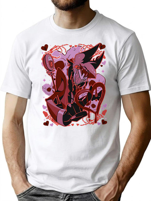 Alastor Valentines Day - Hazbin Hotel Essential Premium Heavyweight Cotton T-Shirt - White