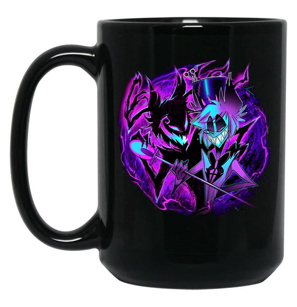 Alastor and His Shadow - Hazbin Hotel Essential Black Coffee Mug, Gift Coffee Mug - Black