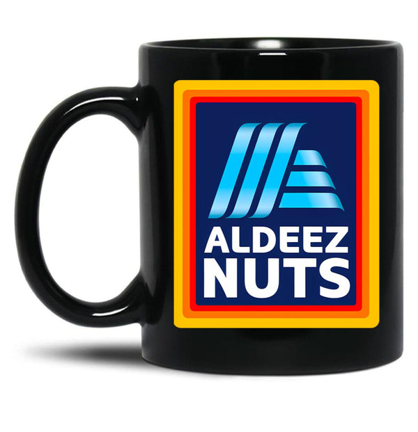 Aldeez Nuts Black Coffee Mug, Gift Coffee Mug - Black