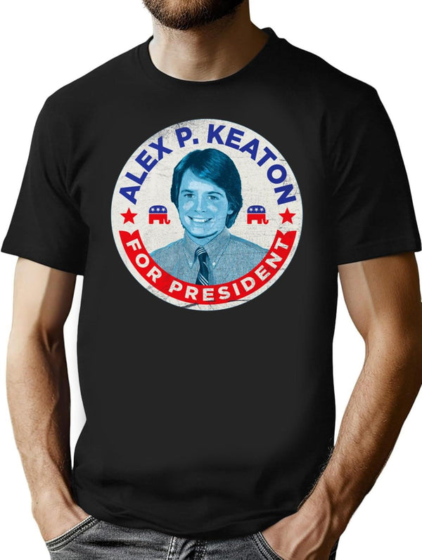 Alex P. Keaton for President Premium Heavyweight Cotton T-Shirt - Black