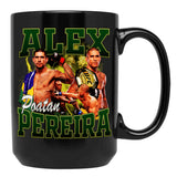 Alex Pereira Bootleg Black Coffee Mug, Gift Coffee Mug