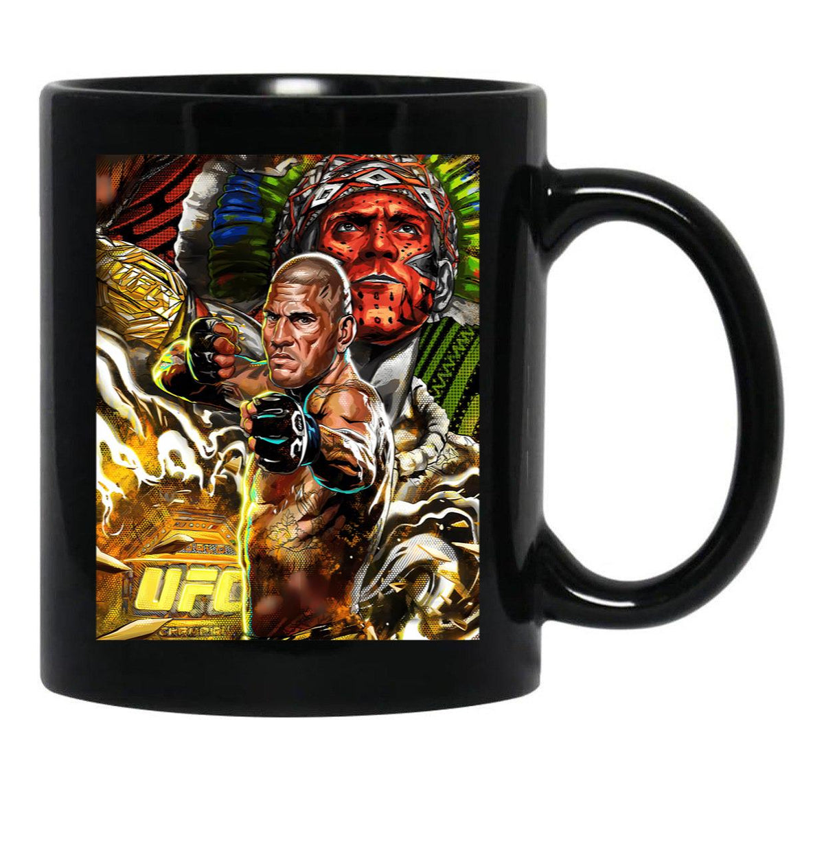 Alex Pereira Chama Black Coffee Mug, Gift Coffee Mug - Black