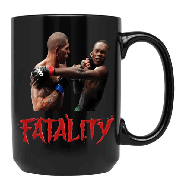 Alex Pereira Fatality Ko Black Coffee Mug, Gift Coffee Mug