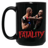 Alex Pereira Fatality Ko Black Coffee Mug, Gift Coffee Mug