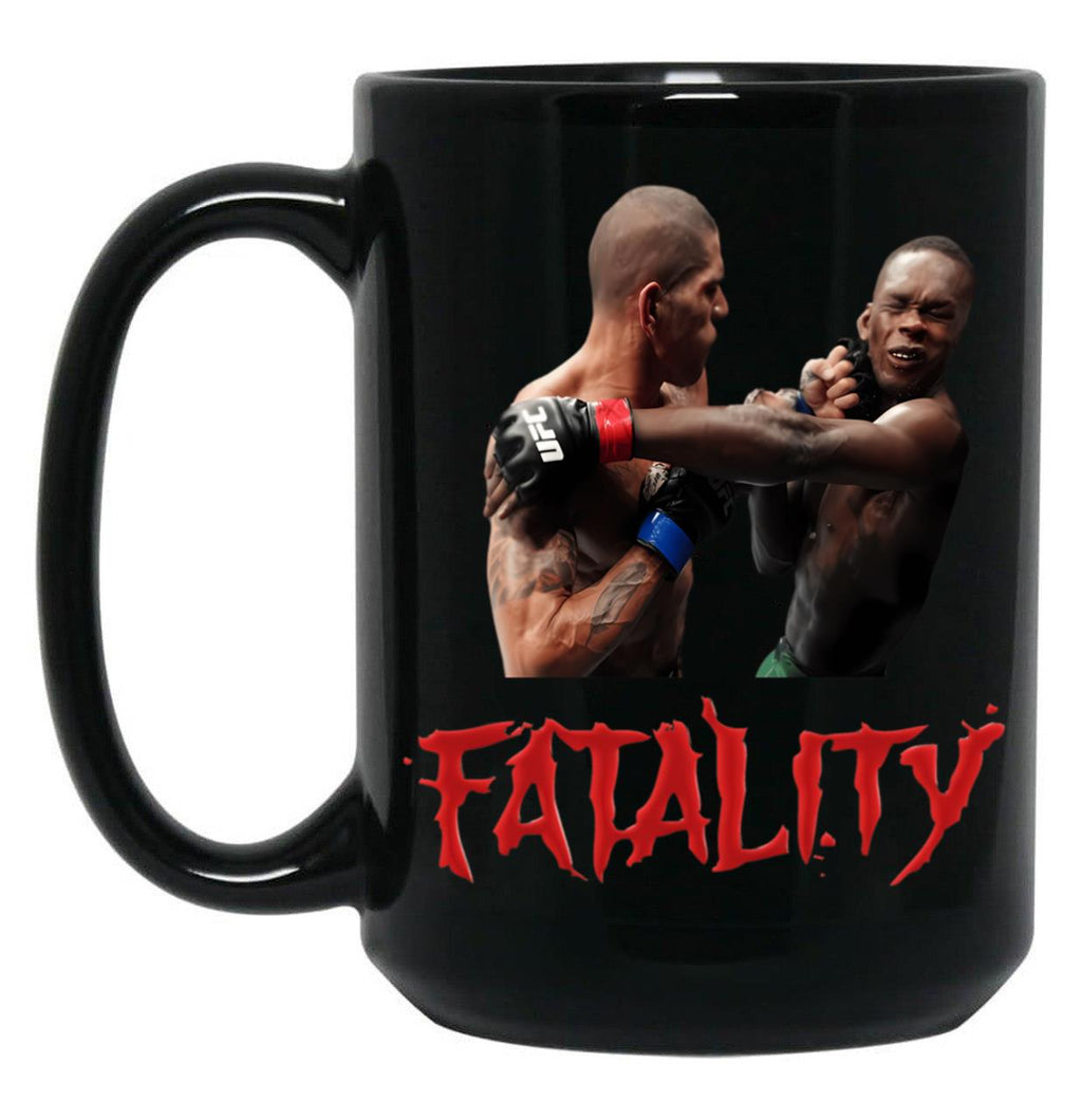 Alex Pereira Fatality Ko Black Coffee Mug, Gift Coffee Mug