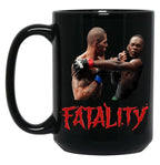 Alex Pereira Fatality Ko Black Coffee Mug, Gift Coffee Mug