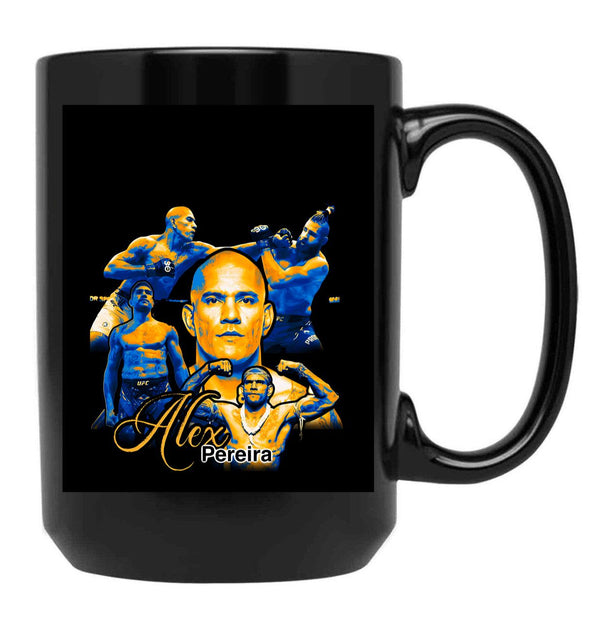 Alex Pereira Heavy Weight Mma Kickboxing Tribute Future Boxer Black Coffee Mug, Gift Coffee Mug
