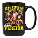 Alex Pereira Poatan Alex Pereira Bootleg Alex Pereira Black Coffee Mug, Gift Coffee Mug