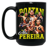 Alex Pereira Poatan Alex Pereira Bootleg Alex Pereira Black Coffee Mug, Gift Coffee Mug