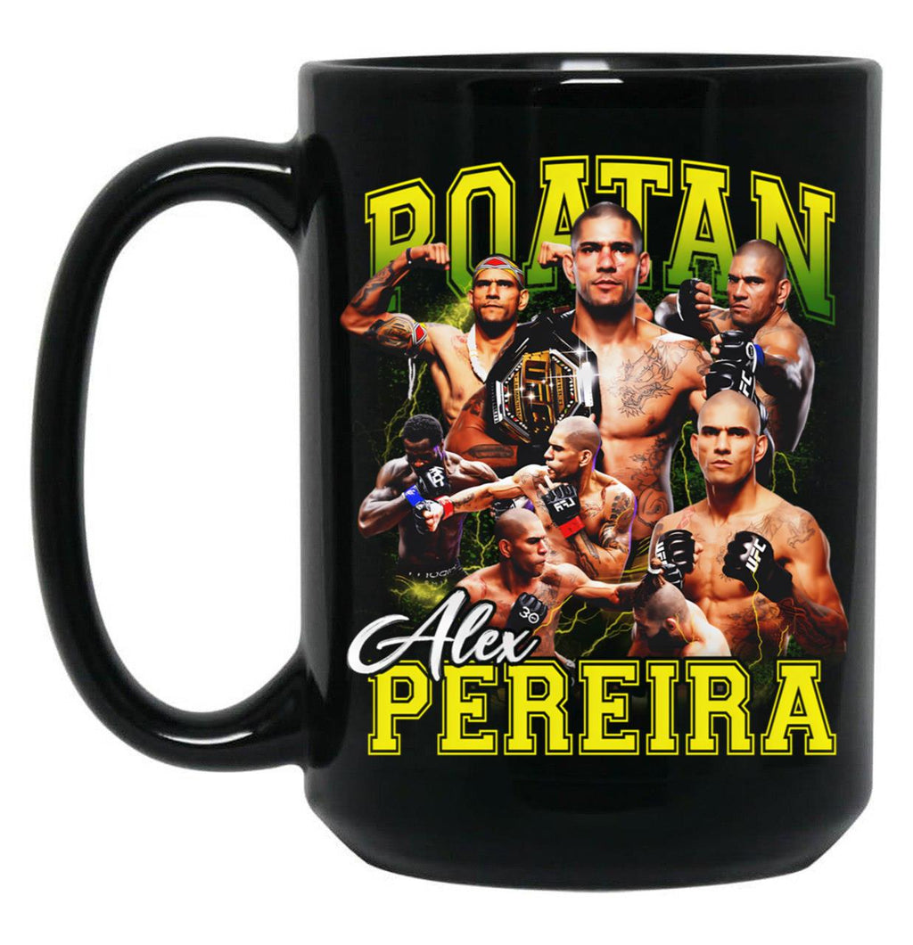 Alex Pereira Poatan Alex Pereira Bootleg Alex Pereira Black Coffee Mug, Gift Coffee Mug