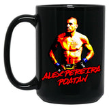 Alex Pereira Poatan Artwork Black Coffee Mug, Gift Coffee Mug