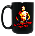Alex Pereira Poatan Artwork Black Coffee Mug, Gift Coffee Mug