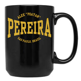 Alex Pereira Poatan Gold Black Coffee Mug, Gift Coffee Mug