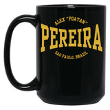 Alex Pereira Poatan Gold Black Coffee Mug, Gift Coffee Mug