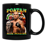 Alex Pereira Poatan Mug Bootleg Alex Pereira Alex Pereira Boot Black Coffee Mug, Gift Coffee Mug - Black