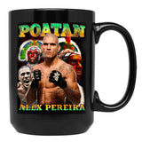 Alex Pereira Poatan Mug Bootleg Alex Pereira Alex Pereira Boot Black Coffee Mug, Gift Coffee Mug