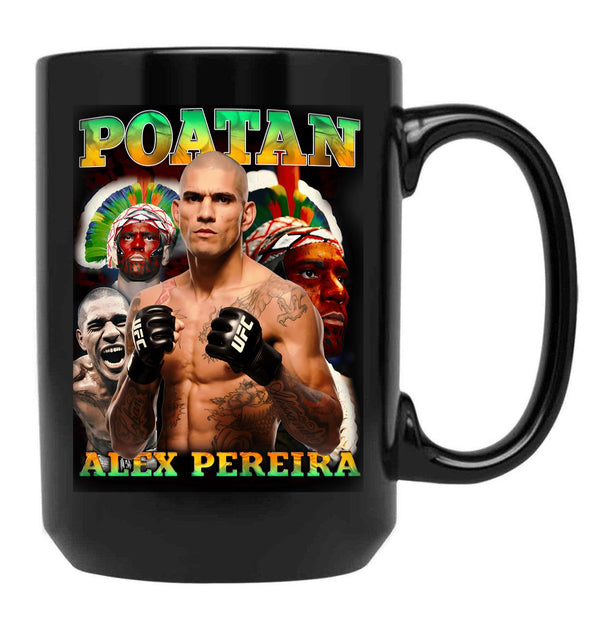 Alex Pereira Poatan Mug Bootleg Alex Pereira Alex Pereira Boot Black Coffee Mug, Gift Coffee Mug