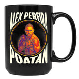 Alex Pereira Poatan Design Black Coffee Mug, Gift Coffee Mug