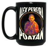 Alex Pereira Poatan Design Black Coffee Mug, Gift Coffee Mug