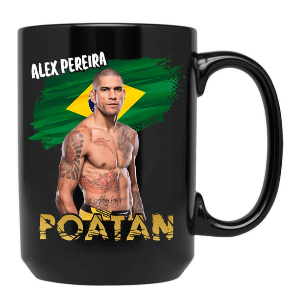 Alex Pereira - Poatan (1) Black Coffee Mug, Gift Coffee Mug