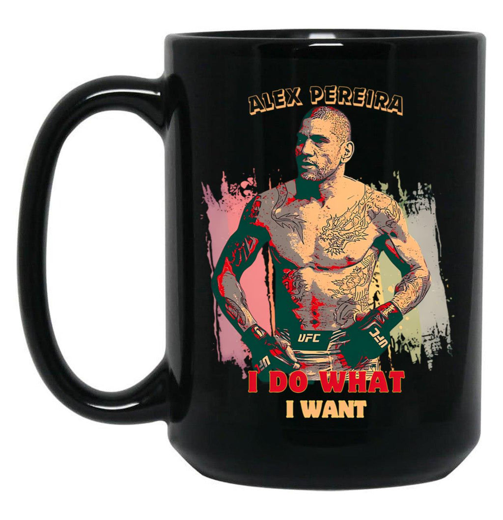 Alex Pereira Poatan (1) Black Coffee Mug, Gift Coffee Mug
