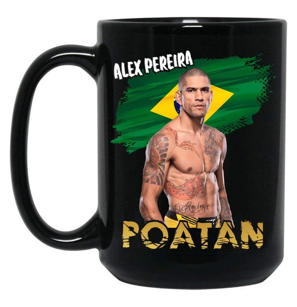 Alex Pereira - Poatan (1) Black Coffee Mug, Gift Coffee Mug