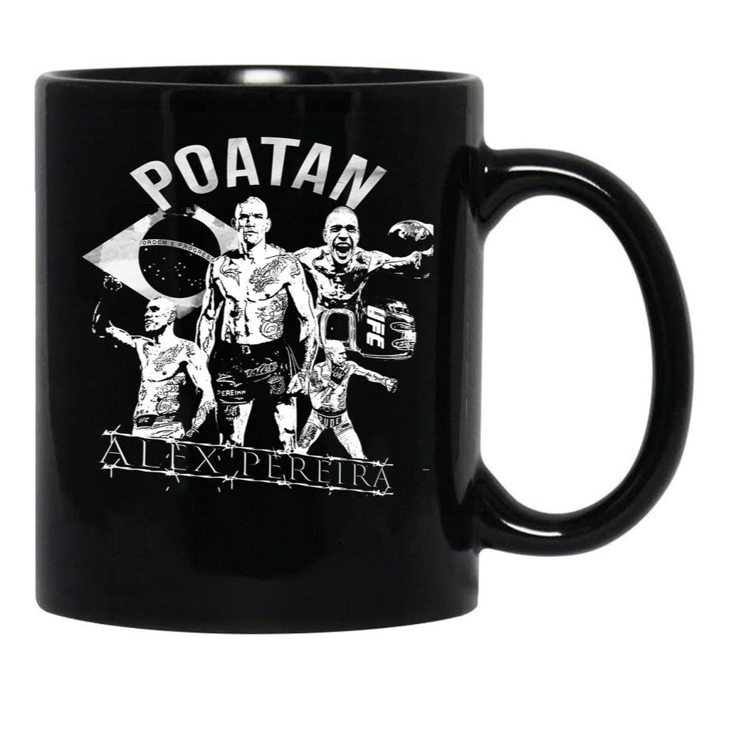 Alex Pereira Mug Poatan Black Vintage Alex Pereira Black Coffee Mug, Gift Coffee Mug - Black