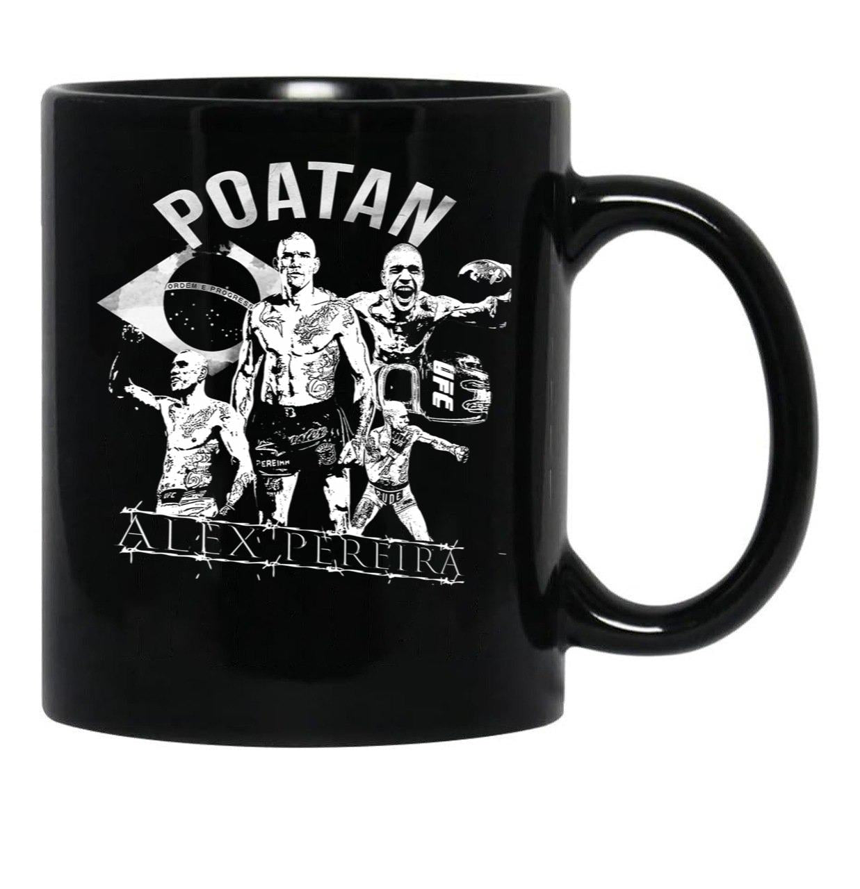 Alex Pereira Mug Poatan Black Vintage Alex Pereira Black Coffee Mug, Gift Coffee Mug - Black