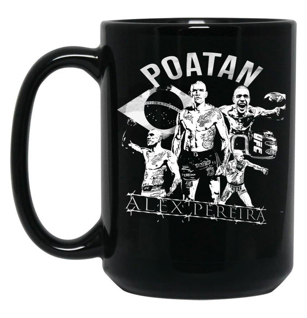 Alex Pereira Mug Poatan Black Vintage Alex Pereira Black Coffee Mug, Gift Coffee Mug