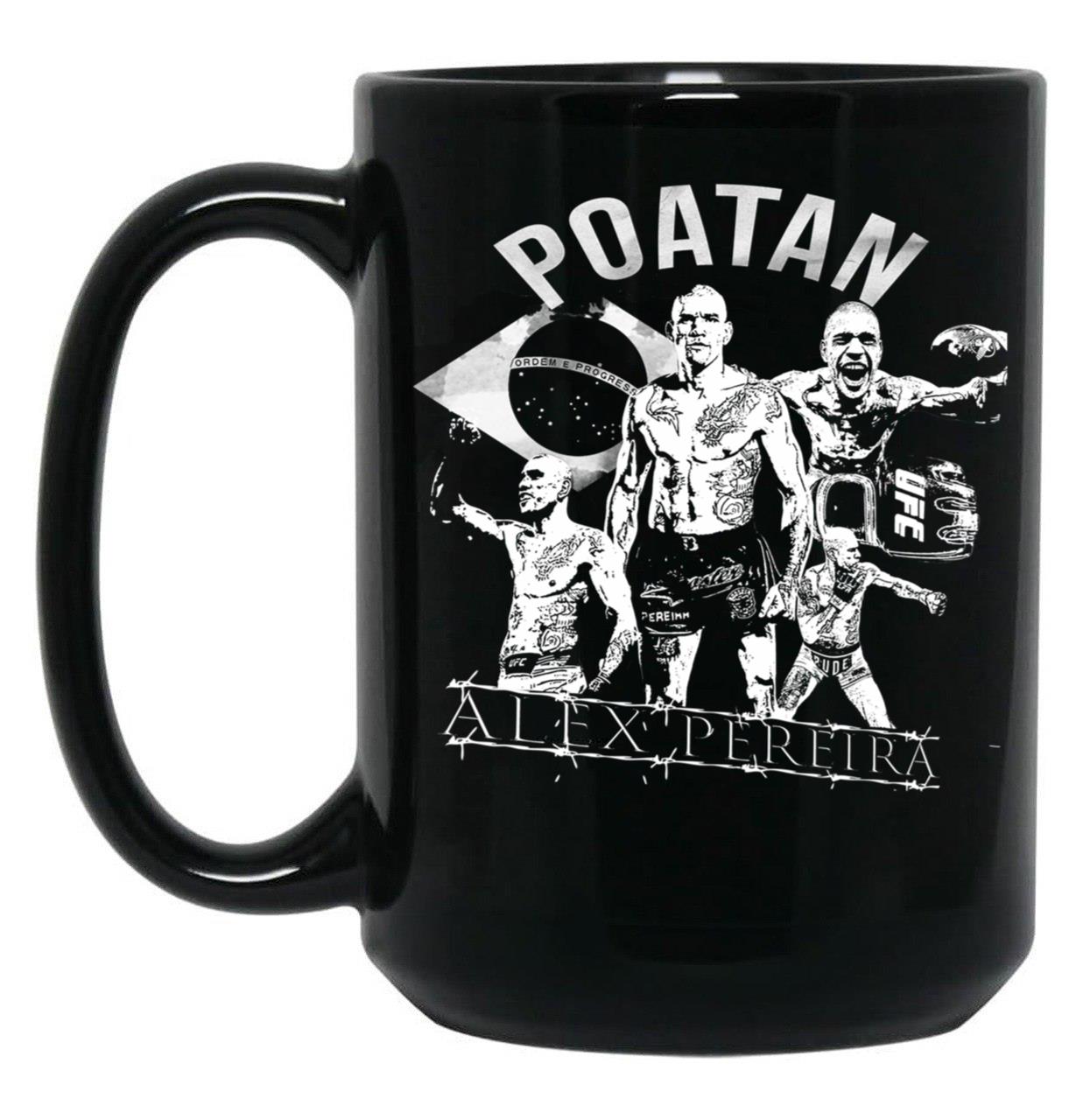 Alex Pereira Mug Poatan Black Vintage Alex Pereira Black Coffee Mug, Gift Coffee Mug