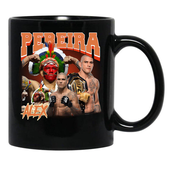 Alex Pereira Vintage Mug American Fighter Mug Jiu Jitsu  Black Coffee Mug, Gift Coffee Mug - Black