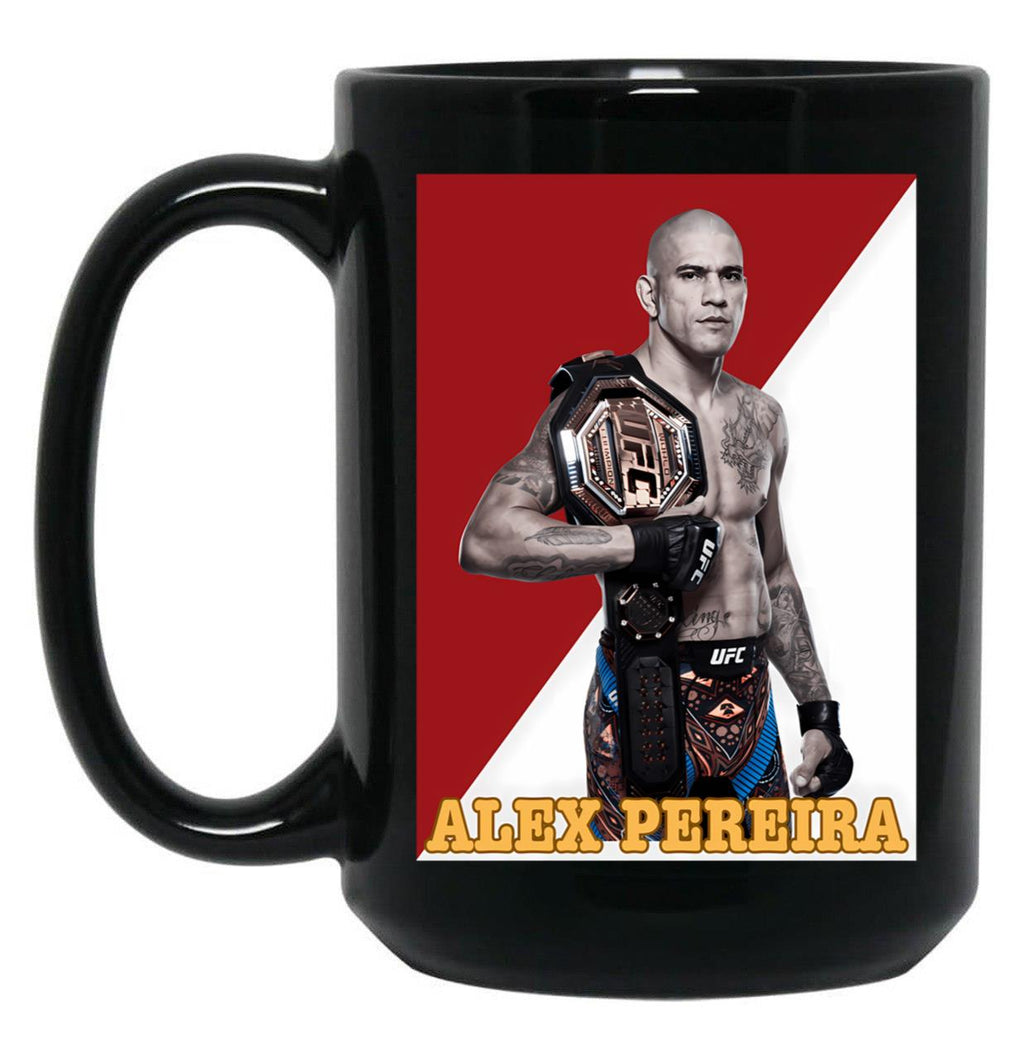 Alex Pereira (13) Black Coffee Mug, Gift Coffee Mug