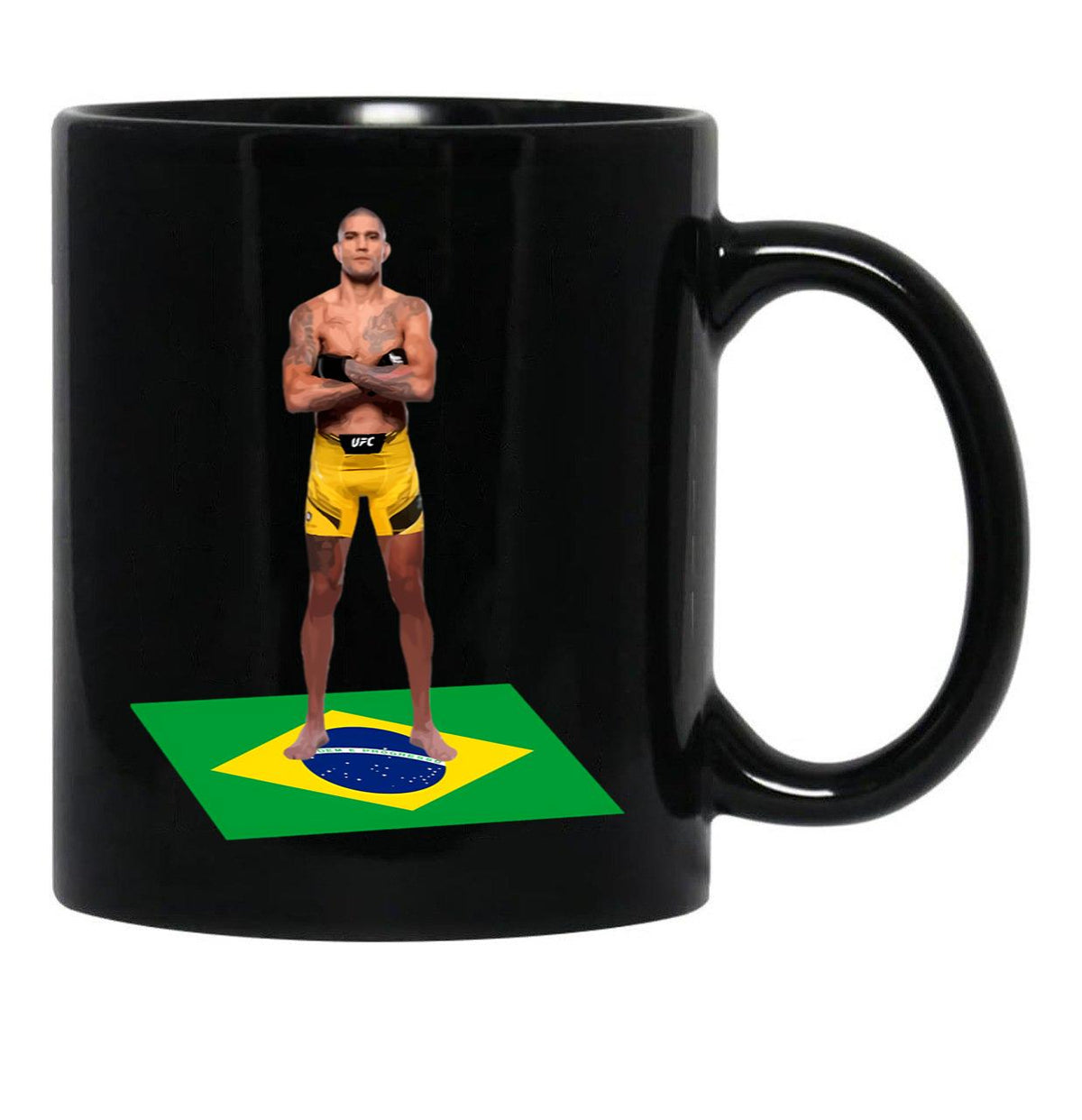 Alex Pereira (2) Black Coffee Mug, Gift Coffee Mug - Black