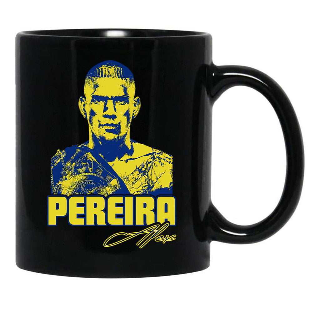 Alex Pereira (2) Black Coffee Mug, Gift Coffee Mug - Black