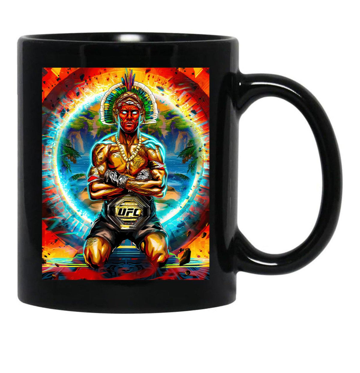 Alex Pereira (2) Black Coffee Mug, Gift Coffee Mug - Black