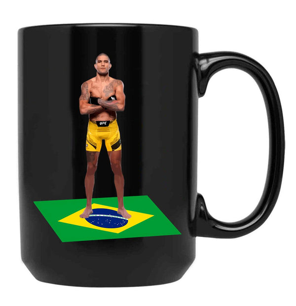 Alex Pereira (2) Black Coffee Mug, Gift Coffee Mug