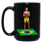 Alex Pereira (2) Black Coffee Mug, Gift Coffee Mug