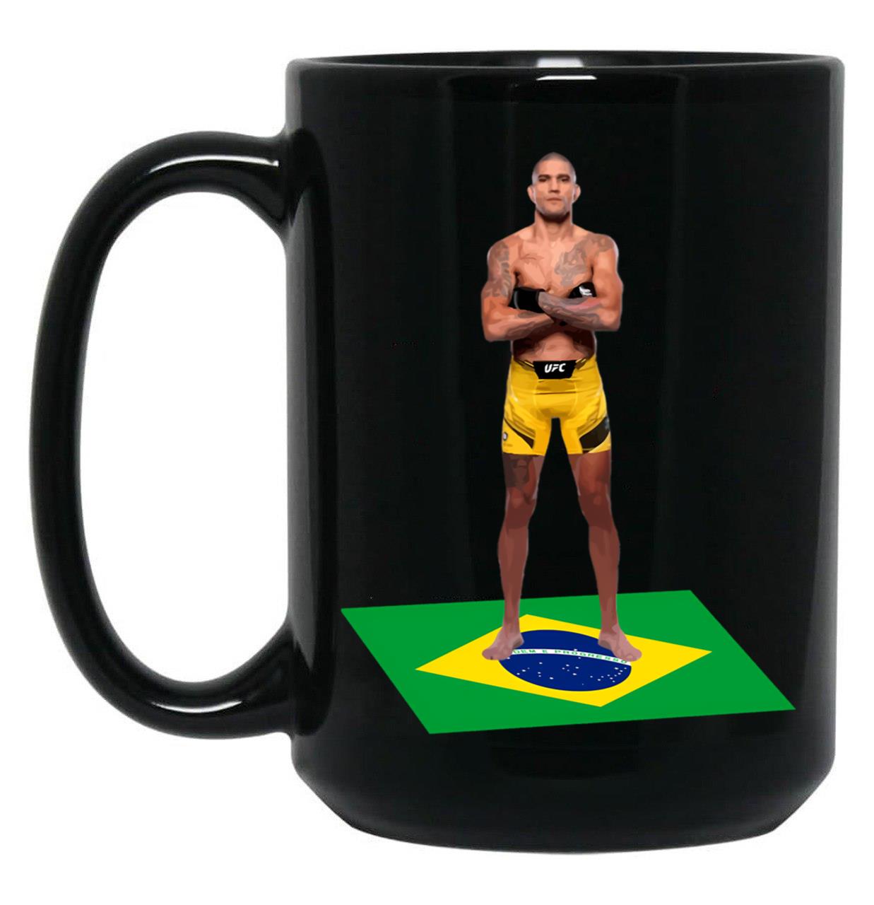 Alex Pereira (2) Black Coffee Mug, Gift Coffee Mug