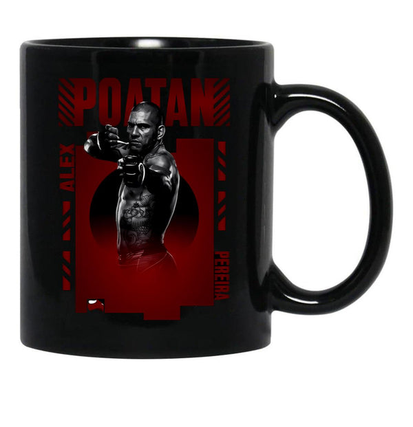 Alex Pereira (3) Black Coffee Mug, Gift Coffee Mug - Black