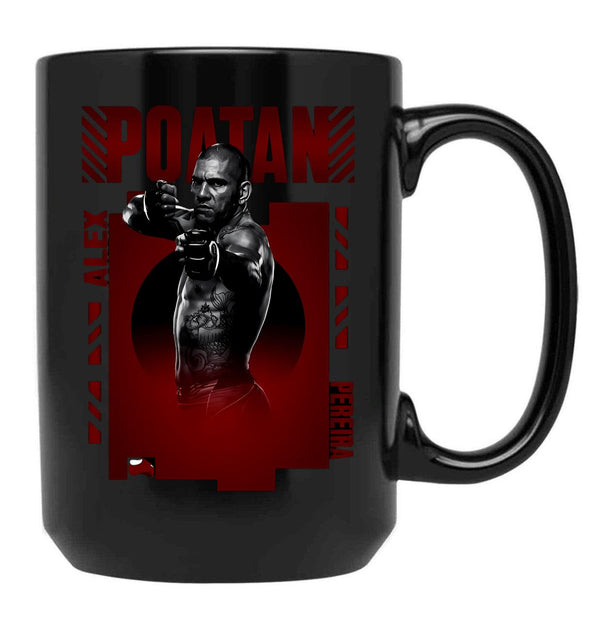 Alex Pereira (3) Black Coffee Mug, Gift Coffee Mug