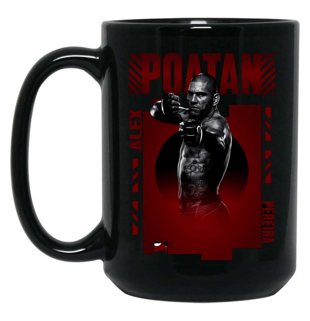 Alex Pereira (3) Black Coffee Mug, Gift Coffee Mug