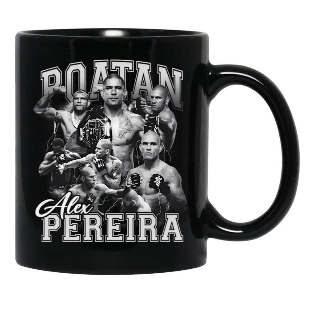 Alex Pereira (6) Black Coffee Mug, Gift Coffee Mug - Black