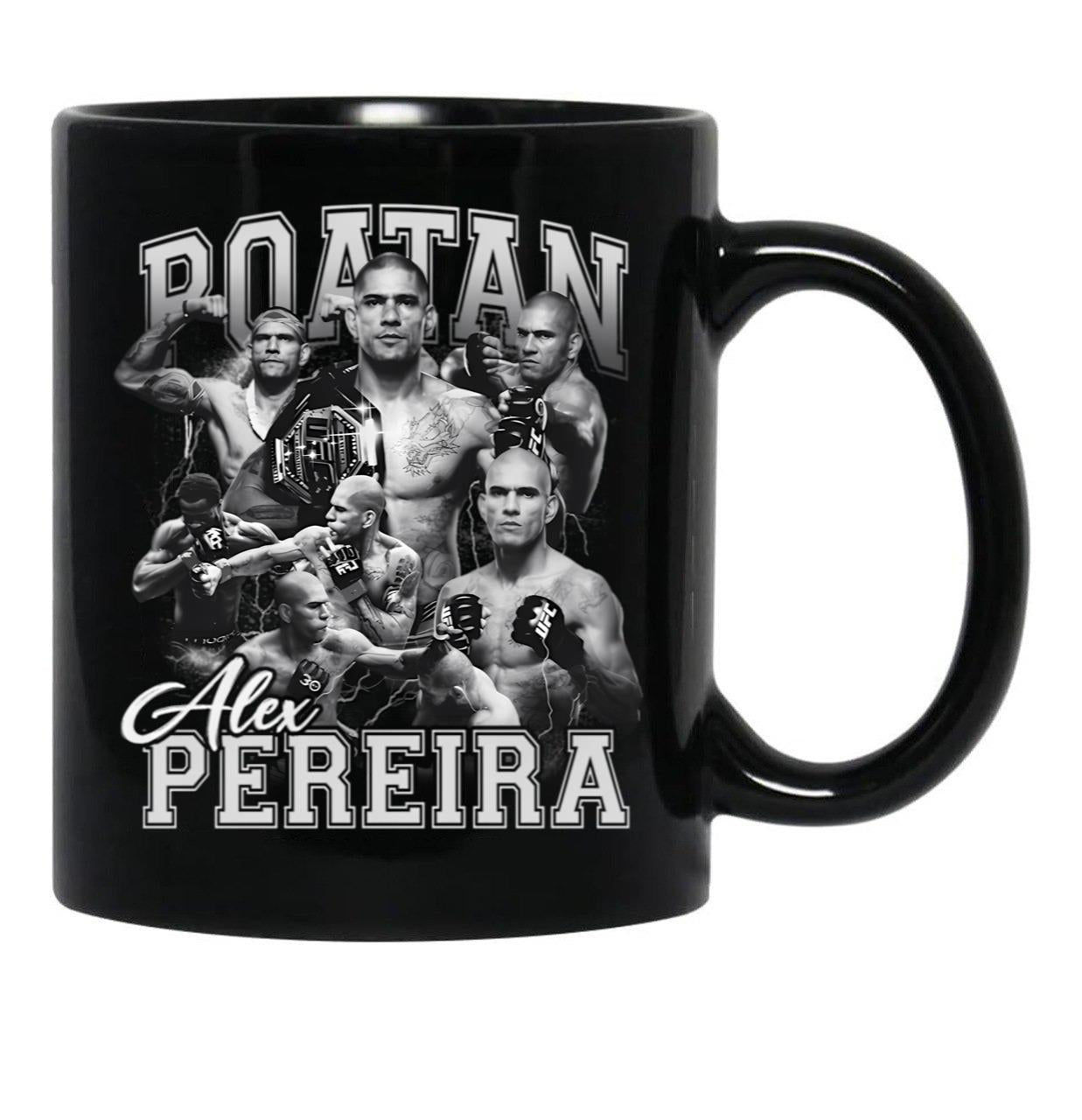 Alex Pereira (6) Black Coffee Mug, Gift Coffee Mug - Black