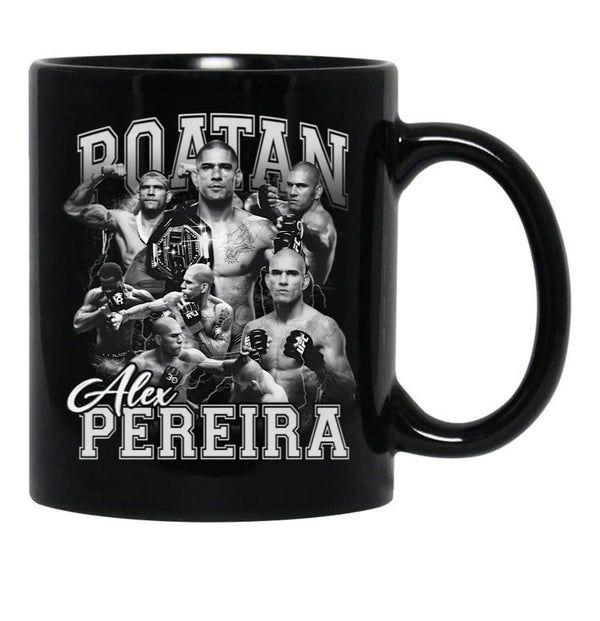 Alex Pereira (6) Black Coffee Mug, Gift Coffee Mug - Black