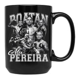 Alex Pereira (6) Black Coffee Mug, Gift Coffee Mug