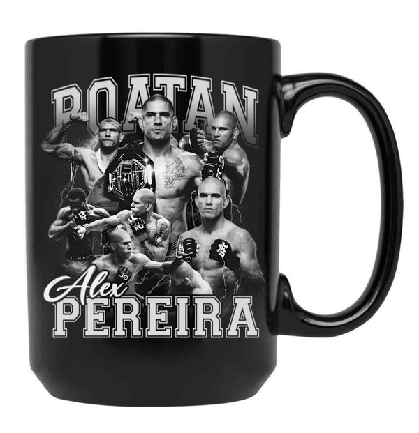 Alex Pereira (6) Black Coffee Mug, Gift Coffee Mug