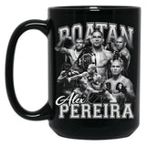 Alex Pereira (6) Black Coffee Mug, Gift Coffee Mug