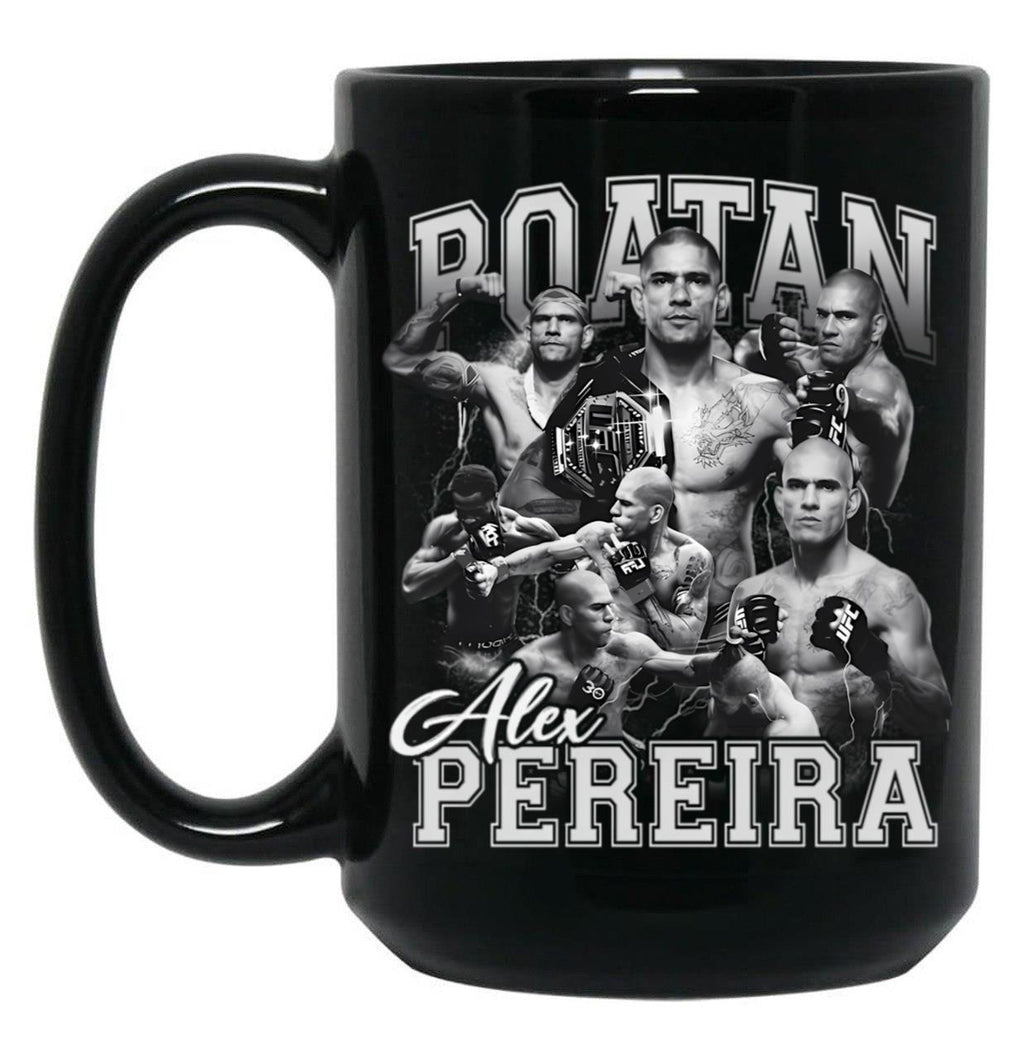 Alex Pereira (6) Black Coffee Mug, Gift Coffee Mug